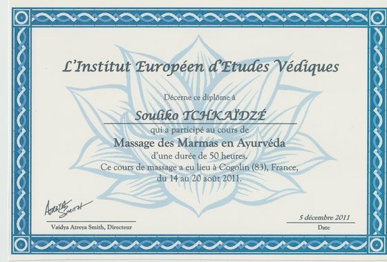 Diplôme Marmas