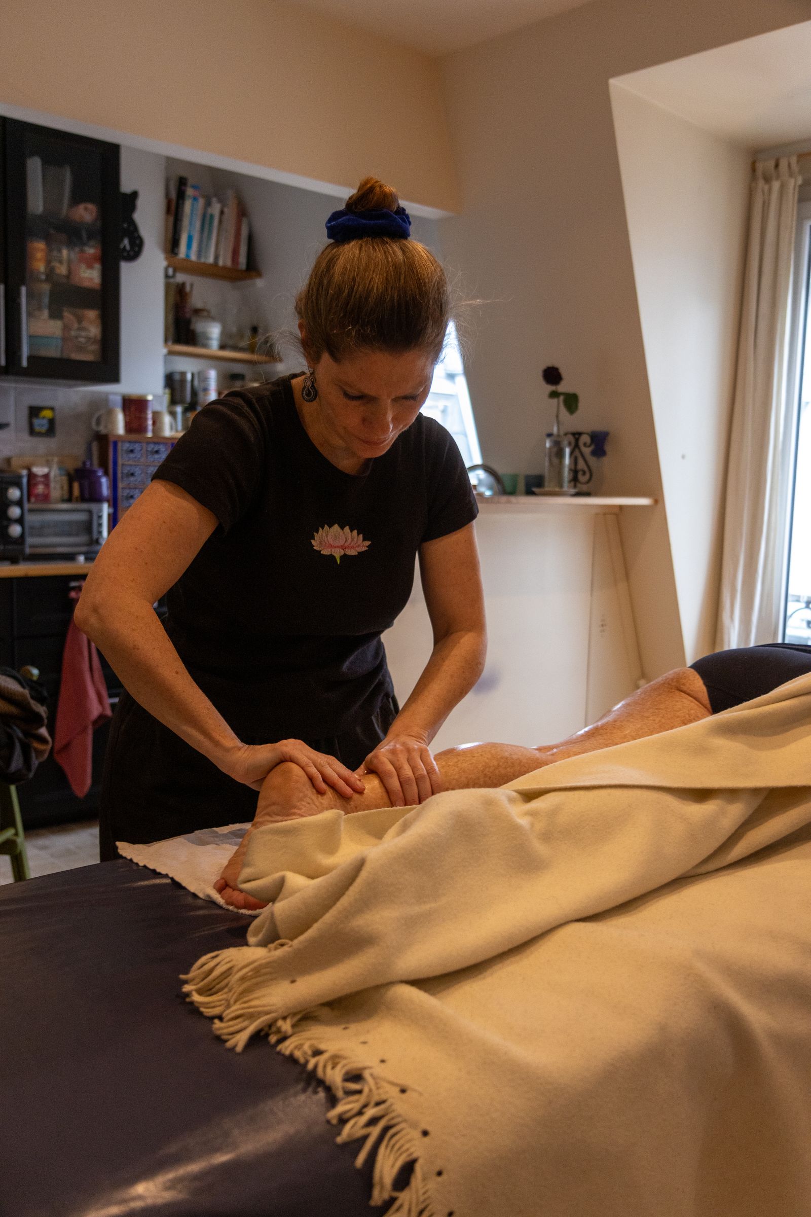 Massage aux huiles chaudes biologiques